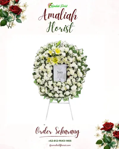 Krans Bunga Duka Cita di Banyuresmi
